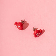Load image into Gallery viewer, Little Hearts - Handmade Ceramic Stud Earrings