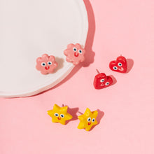 Load image into Gallery viewer, Little Hearts - Handmade Ceramic Stud Earrings