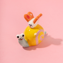 Load image into Gallery viewer, Nima & Lira, the Snail and the Butterfly - Handmade Ceramic Piece