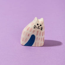Load image into Gallery viewer, Pinky, the Tiny Cat - Handmade Ceramic Piece
