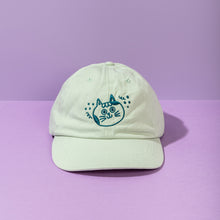 Load image into Gallery viewer, Happy Cat Cap // Light Mint &amp; Teal
