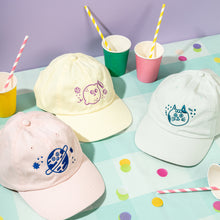 Load image into Gallery viewer, Happy Cat Cap // Light Mint &amp; Teal

