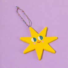 Load image into Gallery viewer, Big Shiny Star - Handmade Hanging Ceramics Ornaments
