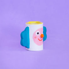 Load image into Gallery viewer, Little Clown Teal / Ceramic Candle Holder
