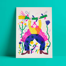 Load image into Gallery viewer, Lifting Weights // A4 Risograph
