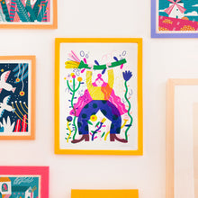Load image into Gallery viewer, Lifting Weights // A4 Risograph
