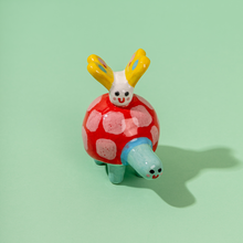 Load image into Gallery viewer, Tuli &amp; Sari, the Turtle and the Butterfly - Handmade Ceramic Piece
