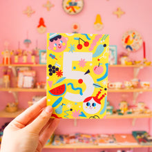 Load image into Gallery viewer, Birthday Card // Number 5
